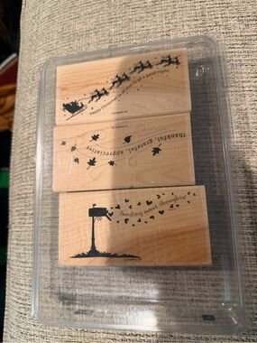 Large Lot Retired Stampin’ Up! Rubber Stamps Wood Mount Sets Complete EUC